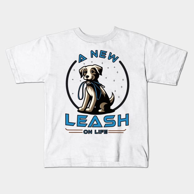 RESCUE DOGS: A new leash on life Kids T-Shirt by Drew-Drew